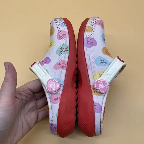 Sweethearts Crocs Big Childrens US Size J1 - Fur Lined Limited Edition - Picture 5 of 6